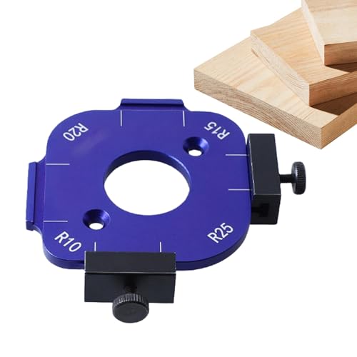 Router Corner Radius Template, 4 in 1 Aluminum Alloy Arc Angle Positioning Template, Wooden Board Arc Cutting Auxiliary Tool, Portable Corner Radius Positioning Jig for Woodworking von Fruusv