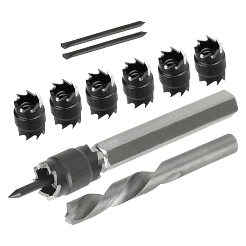 Weld Cutter Remover, Weld Cutter Bits, Double Sided Punch Remover, Sturdy Weld Tool, Weld Remover, Hex Hole Cutter, Weld Removal Tool, Drill Bit Cutter for Iron, Stainless Steel von Fruusv