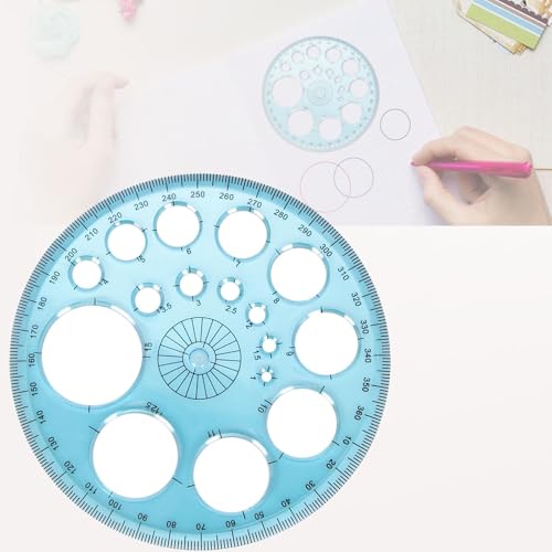 Kreisschablone zum Zeichnen Kreis Schablone Vorlage Multifunktionales Quilling Schablone Messschablonen Lineale Zeichenschablone Circle Stencil zum Lernen Entwerfen Büro von Frypay