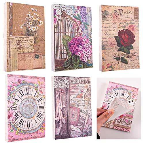 Vintage Scrapbooking Papier Blumen Serie Scrapbooking Supplies DIY Sammlung Dekorpapier für Kunst Handwerk Ästhetische Journal Planer Verzierungen (500) von Fsnjcz