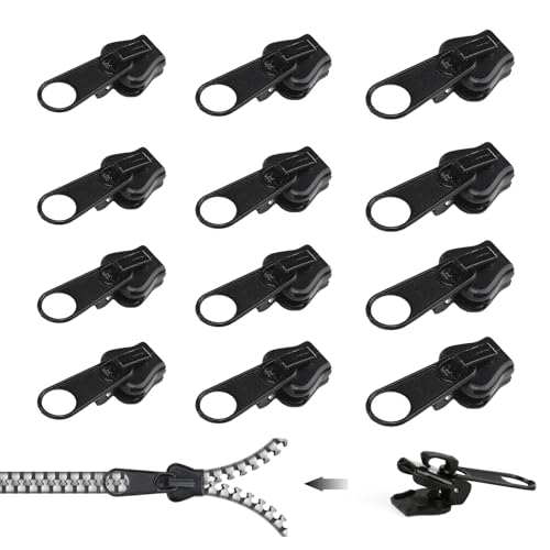 12 Stück Reißverschluss Schieber Ersatz, Ersatz Zipper Für Reißverschlüsse Reparaturset Abnehmbare Zipper Pull Fixer Für Mantel, Koffer, Rucksäcke, In Drei Größen, Braun ﻿ von Fsttre