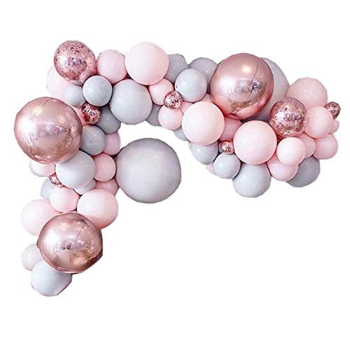 Fubdnefvo 169 StüCk/Set Rosa Balloon Arch Kit Set Geburtstag Hochzeit Baby Shower Garland Dekor RoséGold Pailletten Dekoration von Fubdnefvo