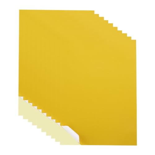 Fuhjythy A4-Aufkleberpapier, A4-Aufkleberetiketten, 21,0 X 29,4 Cm, für -/Tintenstrahldrucker, für Büro und Schule, Gold von Fuhjythy