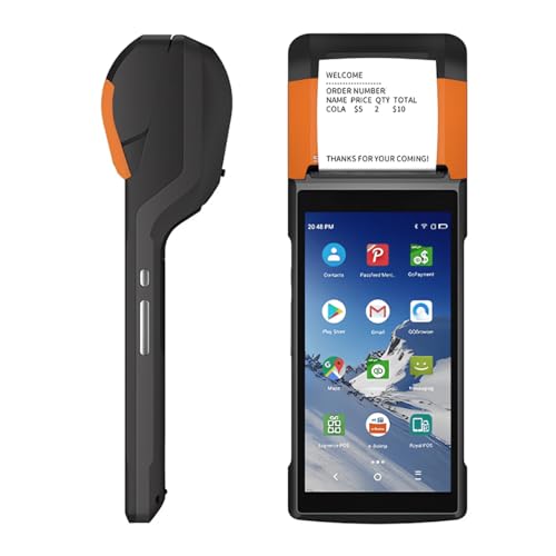 Sunmi V2 Android 7.1 tragbares mobiles Kassenterminalsystem 4G mit 58 mm Thermodrucker, Android PDA-Lautsprecher Thermodrucker 4G WiFi-Kamerascanner 1D / 2D SIM-Karte von Fuhuihe