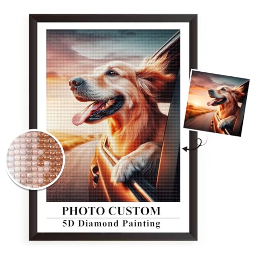 Custom Diamond Painting Kits DIY personalisiert Ihr eigenes Bild benutzerdefinierte Foto 5D Diamond Art personalisierte Geschenke für Sie Ihn Paare Geschenke (Vierkantbohrer, 19.7x19.7inch/50x50cm) von FuigeBach