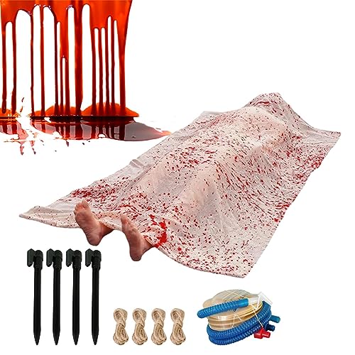 Fukamou Halloween Deko Horror Halloween Leichenstütze Spooky Supplies Fotorequisiten Gartendekoration Für Halloween Spukhaus Garten. von Fukamou