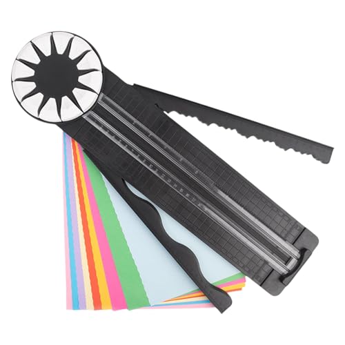 Fukamou Papierschneider, Rotierender Papierschneider - 12-in-1-Rotationspapierschneider | Rotierender Guillotine-Papierschneider Zum Basteln -Von Foto-Coupon-Karten von Fukamou