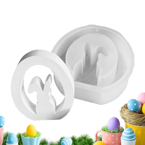 Fukamou Silikonformen Gießformen, Silikonform Hase, Osterhase Silikonform Kerzenständer, Hase Silikon Gießform Kerzenhalter Für Ostern, Geschenke von Fukamou