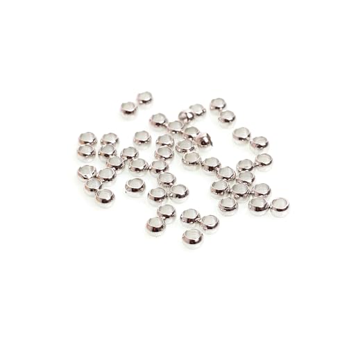 Fukugems 200 Stücke Crimp Perlen für die Schmuckherstellung 4mm white gold von Fukugems