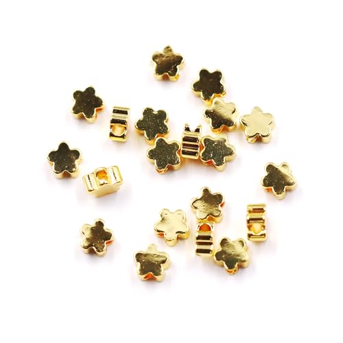 Fukugems Ausgezeichnete Qualität Messing Perlen für Schmuck machen 5mm flower 60pcs von Fukugems