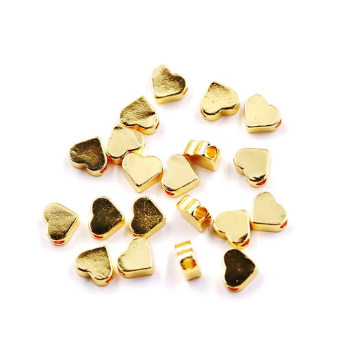 Fukugems Ausgezeichnete Qualität Messing Perlen für Schmuck machen 5mm heart 60pcs von Fukugems