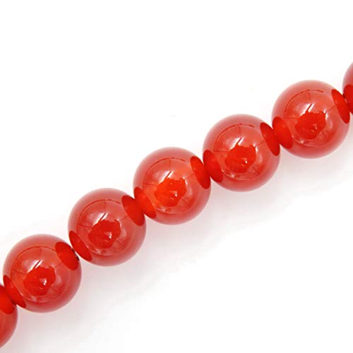 Fukugems Naturstein perlen für schmuckherstellung, verkauft pro Bag 5 Stränge Innen, Red Carnelian Treated 4mm von Fukugems