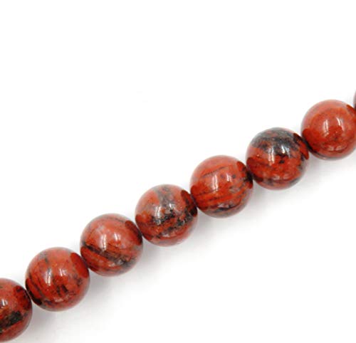 Fukugems Naturstein perlen für schmuckherstellung, verkauft pro Bag 5 Stränge Innen, Red Stripe Jasper 10mm von Fukugems