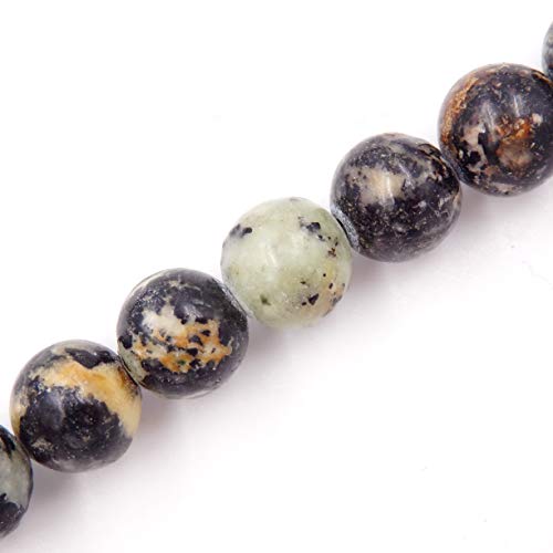 Fukugems Naturstein perlen für schmuckherstellung, verkauft pro Bag 5 Stränge Innen, Black Turquoise 8mm von Fukugems