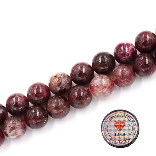 Fukugems Edelsteinperlen für die Schmuckherstellung, Prämie Naturstein Perlen A Plum Blossom Tourmaline-3 beads 10mm von Fukugems