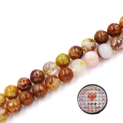 Fukugems Edelsteinperlen für die Schmuckherstellung, Prämie Naturstein Perlen AAA Australia Opal Agate beads 8mm von Fukugems