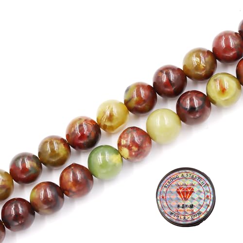 Fukugems Edelsteinperlen für die Schmuckherstellung, Prämie Naturstein Perlen AAA Mexican Opal beads 10mm von Fukugems