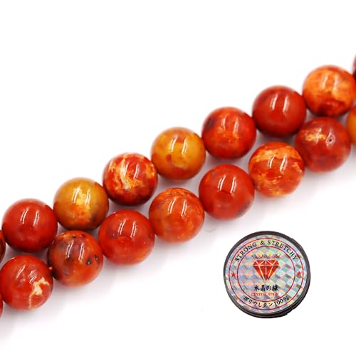 Fukugems Edelsteinperlen für die Schmuckherstellung, Prämie Naturstein Perlen AAA Southern Red Agate beads 10mm von Fukugems