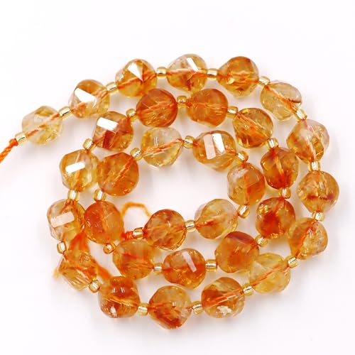 Fukugems Großhandel Natursteinperlen für DIY Schmuck Herstellung verkauft pro Tasche 5-Stränge und eine Rollschnur innen facettierte S-Form Citrine 10mm von Fukugems