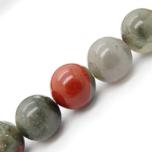 Fukugems Naturstein perlen für schmuckherstellung, verkauft pro Bag 5 Stränge Innen, African Bloodstone 6mm von Fukugems