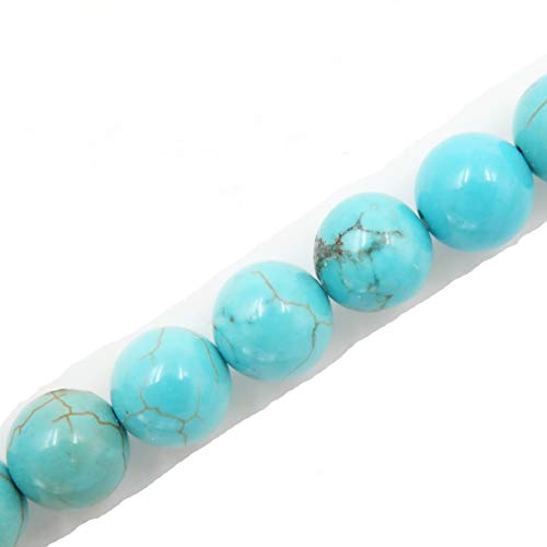 Fukugems Naturstein perlen für schmuckherstellung, verkauft pro Bag 5 Stränge Innen, Blue Howlite Turquoise 4mm von Fukugems