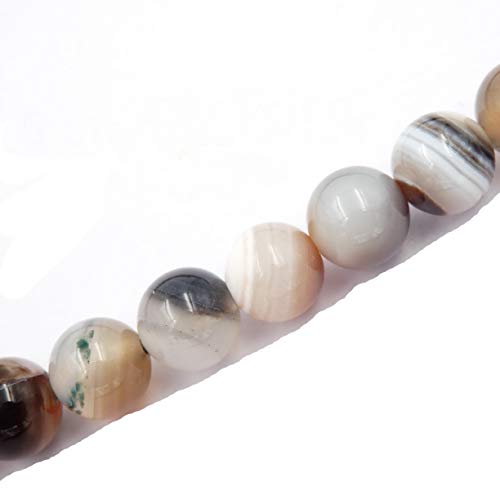 Fukugems Naturstein perlen für schmuckherstellung, verkauft pro Bag 5 Stränge Innen, Botswana Agate 8mm von Fukugems