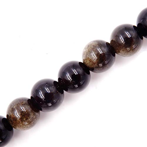 Fukugems Naturstein perlen für schmuckherstellung, verkauft pro Bag 5 Stränge Innen, Golden Obsidian 4mm von Fukugems