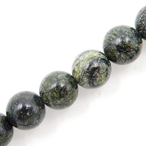 Fukugems Naturstein perlen für schmuckherstellung, verkauft pro Bag 5 Stränge Innen, Green Serpentine 4mm von Fukugems