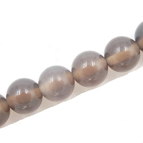 Fukugems Naturstein perlen für schmuckherstellung, verkauft pro Bag 5 Stränge Innen, Grey Agate 6mm von Fukugems