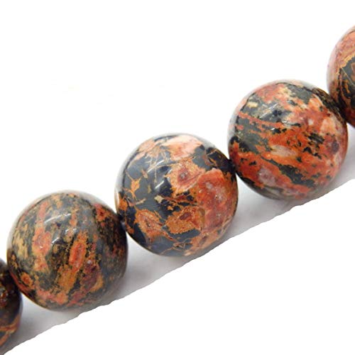 Fukugems Naturstein perlen für schmuckherstellung, verkauft pro Bag 5 Stränge Innen, Leopard Skin Jasper 6mm von Fukugems