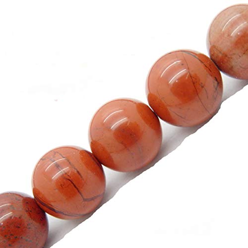 Fukugems Naturstein perlen für schmuckherstellung, verkauft pro Bag 5 Stränge Innen, Red Jasper 10mm von Fukugems