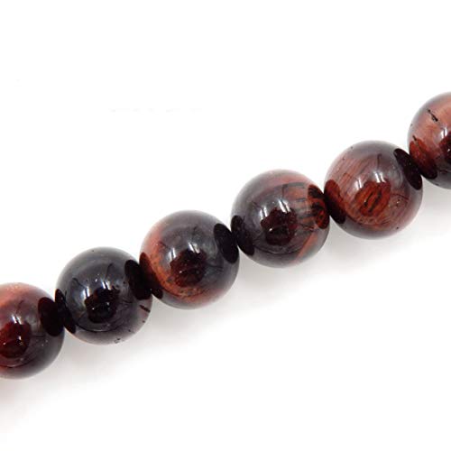 Fukugems Naturstein perlen für schmuckherstellung, verkauft pro Bag 5 Stränge Innen, Red Tiger Eyes Stone 10mm von Fukugems