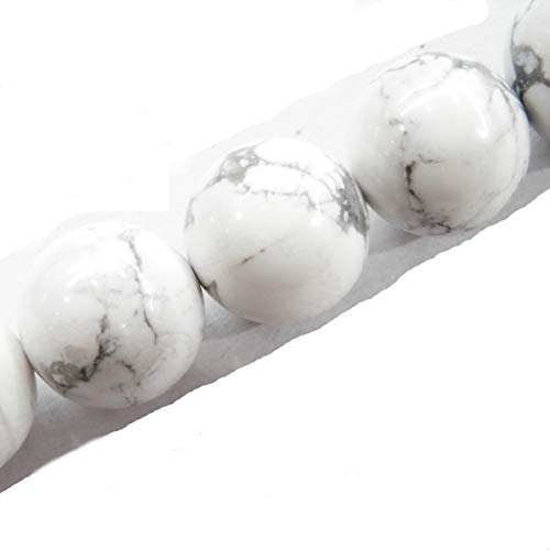 Fukugems Naturstein perlen für schmuckherstellung, verkauft pro Bag 5 Stränge Innen, White Howlite 10mm von Fukugems