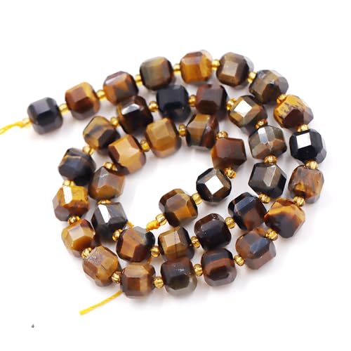 Fukugems Naturstein perlen für schmuckherstellung, verkauft pro Bag 5 Stränge Innen, facettierter Würfel Dark Tiger's Eye 6mm von Fukugems