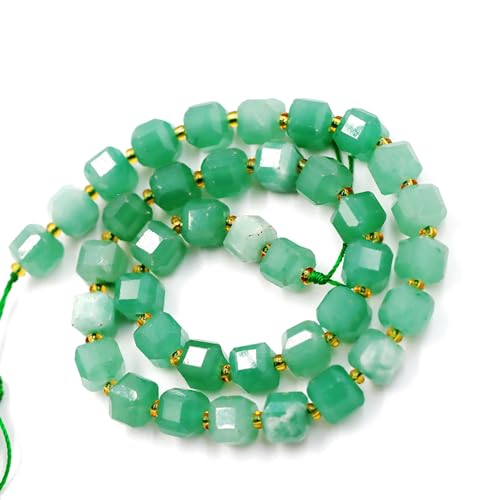 Fukugems Naturstein perlen für schmuckherstellung, verkauft pro Bag 5 Stränge Innen, facettierter Würfel Green Aventurine 8mm von Fukugems