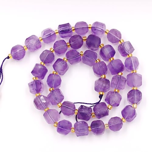 Fukugems Naturstein perlen für schmuckherstellung, verkauft pro Bag 5 Stränge Innen, facettierter Würfel Light Amethyst 6mm von Fukugems