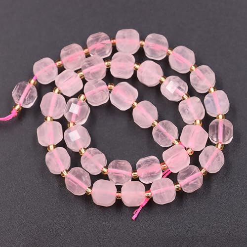 Fukugems Naturstein perlen für schmuckherstellung, verkauft pro Bag 5 Stränge Innen, facettierter Würfel Rose Quartz 8mm von Fukugems