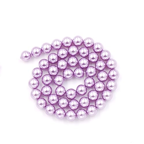 Fukugems Stimulierte Perle für Schmuckherstellung, 2-Stränge Glasperle für Armband Halskette Herstellung purple 10mm von Fukugems