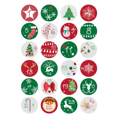 24 Adventskalender Zahlen Aufkleber 2024 Weihnachten Adventskalender Sticker 1-24 Nummern Aufkleber Adventskalender Klebezahlen Selbstklebend Etiketten Adventskalender Basteln Weihnachten von Fulenyi