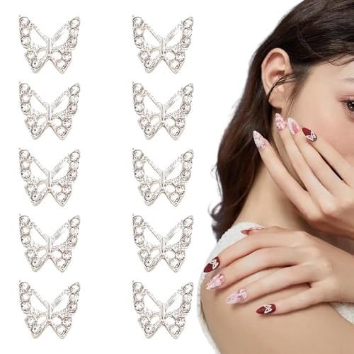 3D-Nagel-Strasssteine | Schmetterlinge für Nagelkunst, Schmuckdekorationen – Maniküre-Schmuck, Nagelkunst-Anhänger für Acrylnägel, Nagelkunst, Handwerk, Dekorationen, Kleidung, Schuhe von Fulenyi