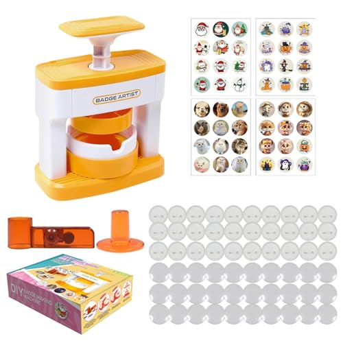 Button Maker Machine Badge Punch Press Kit Button Maker Badge Machine with 48 Badges Button Badge Pressing Machine 55mm Badge Making Kit Button Pin Presser Machine Kit Make Your Own Badges for Kids von Fulenyi