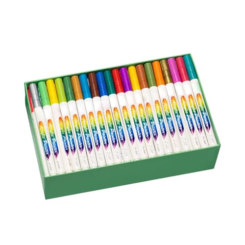 Fulenyi Acrylfarben-Stifte-Set, nicht klebrig, feine Spitze, feine Spitze, Acrylfarbstifte, farbige Marker mit Aufbewahrungsbox für Kinder und Erwachsene von Fulenyi