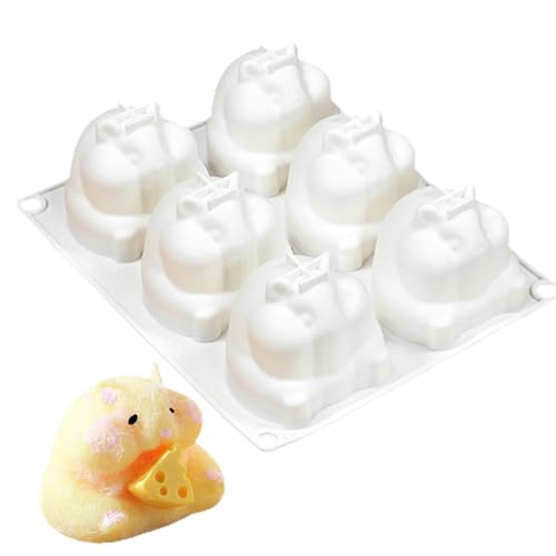 Fulenyi Hamster-Eisform, süße Hamsterform - Tierbackform Silikon - Niedliche kleine Hamster-Formen, Backwerkzeug, Mousse-Kuchen-Dekorationsformen für Backzubehör in der Küche von Fulenyi