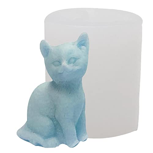 Fulenyi Katze Silikonform,3D Katze schlafende Silikonform - Silikonformen für Katzenkerzen, kleine Katze, Fondantform zur Herstellung von Kuchen, Seifen, Puddings, Pralinen und zum Basteln von Fulenyi