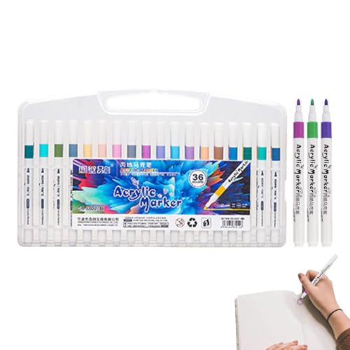 Fulenyi Marker-Set, bunte Stifte,Wasserfester, schnell trocknender Malstift | Stapelbares Aquarellstift-Set, Schulbedarf, Schüler-Zeichnungsbedarf für Lehrer, Schüler, Kinder von Fulenyi