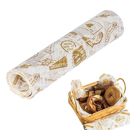 Fulenyi Sandwichpapier - 50 Stück Antihaft-Wachsplatten für Sandwiches - Küchenzubehör Speisezubehör für Croissants, Di Sum, Kekse, Süßigkeiten, Sandwiches von Fulenyi