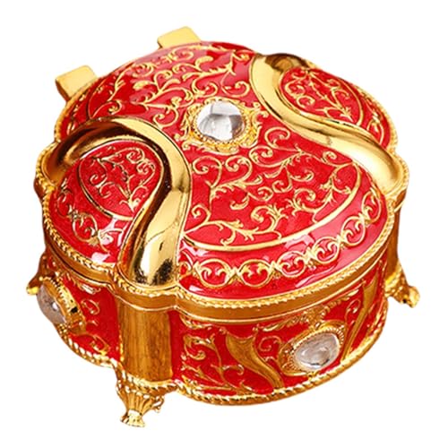 Schmuck-Organizer, Schmuckschatulle, Vintage-Metallschatulle, elegante Schmuck-Aufbewahrungsbox, tragbare Schmuckschatulle für Ohrringe Schmuck-Organizer, Schmuckschatulle, Vintage-Metallschatulle, elegante Schmuck-Aufbewahrungsbox, tragbare Schmuckschatulle für Ohrringe von Fulenyi
