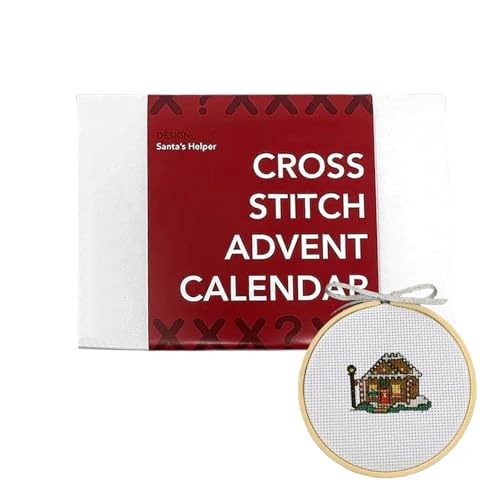 Fulenyi Weihnachts Stickset Adventskalender Kreuz Sets Exquisites Weihnachtsmuster Nadelspitze Anfänger Stickset Für Handwerk von Fulenyi