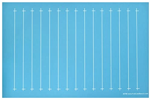 Full Line Stencil - 2,5 cm Parallelinien – Nylon-Netzschablone, Vorlage für Freibewegung-Quilten, Haushaltsmaschinen-Quilten, Handsteppung, Langarm-Quilten (30708) von Full Line Stencil