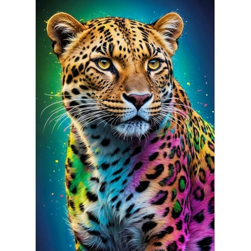 Fumupe 5D Diamond Painting Gepard, Tiere Diamond Painting Erwachsene, Diamant Painting Bilder Erwachsene, Full DIY Diamant Kunst Malerei Stickerei Set Kreuzstich Bilder Home Wand Dekor 30x40cm von Fumupe